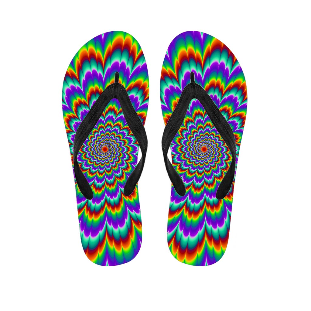 Psychedelic Expansion Optical Illusion Flip Flops