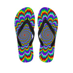 Psychedelic Expansion Optical Illusion Flip Flops