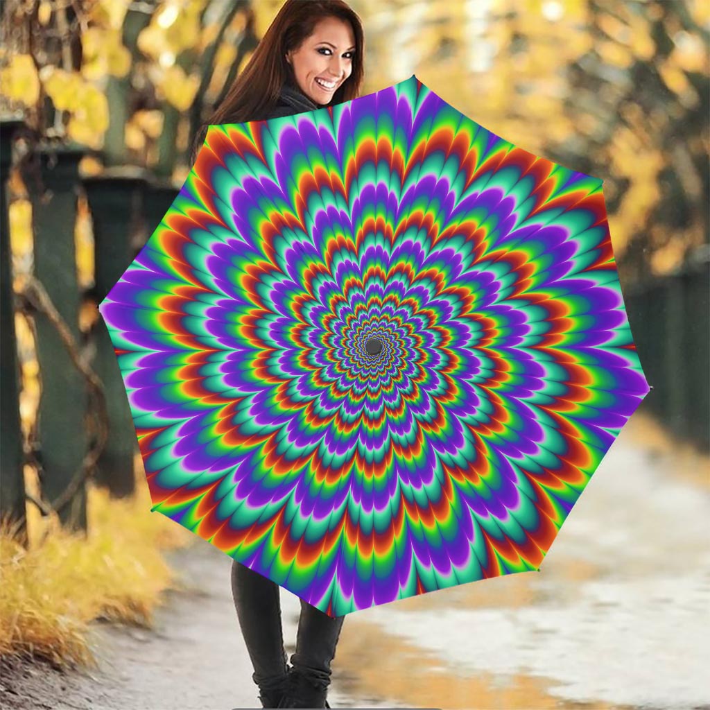 Psychedelic Expansion Optical Illusion Foldable Umbrella