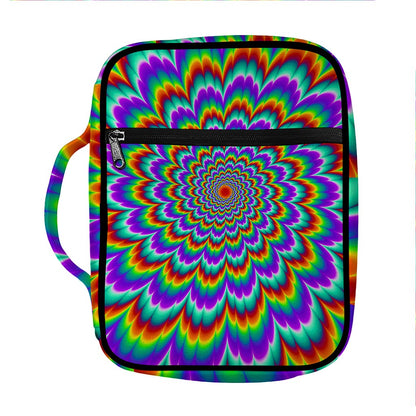 Psychedelic Expansion Optical Illusion Front Pocket Bible Bag