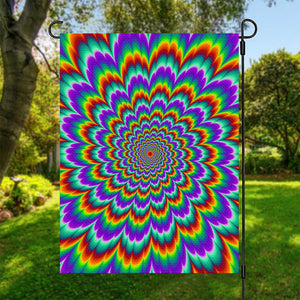 Psychedelic Expansion Optical Illusion Garden Flag