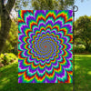 Psychedelic Expansion Optical Illusion Garden Flag