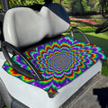 Psychedelic Expansion Optical Illusion Golf Cart Seat Cover