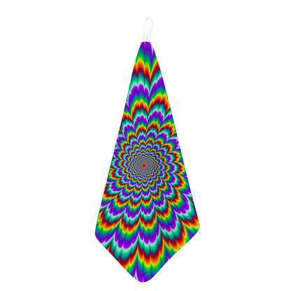 Psychedelic Expansion Optical Illusion Hand Towel