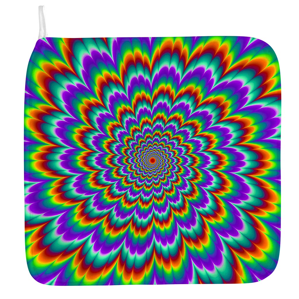 Psychedelic Expansion Optical Illusion Hand Towel