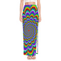 Psychedelic Expansion Optical Illusion High Slit Maxi Skirt