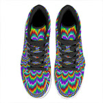 Psychedelic Expansion Optical Illusion High Top Leather Sneakers