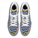 Psychedelic Expansion Optical Illusion High Top Leather Sneakers