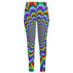 Psychedelic Expansion Optical Illusion High-Waisted Pocket Leggings