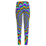 Psychedelic Expansion Optical Illusion High-Waisted Pocket Leggings