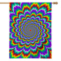 Psychedelic Expansion Optical Illusion House Flag