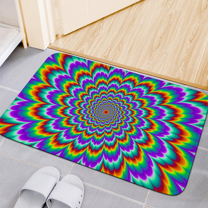 Psychedelic Expansion Optical Illusion Indoor Door Mat