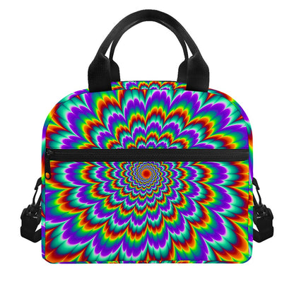 Psychedelic Expansion Optical Illusion Insulated Lunch Bag