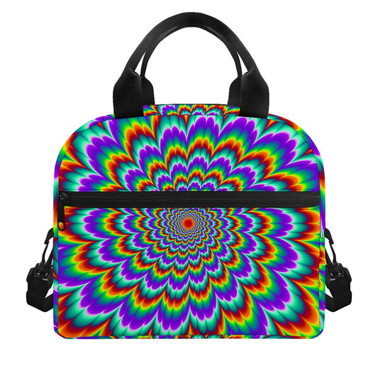 Psychedelic Expansion Optical Illusion Insulated Lunch Bag