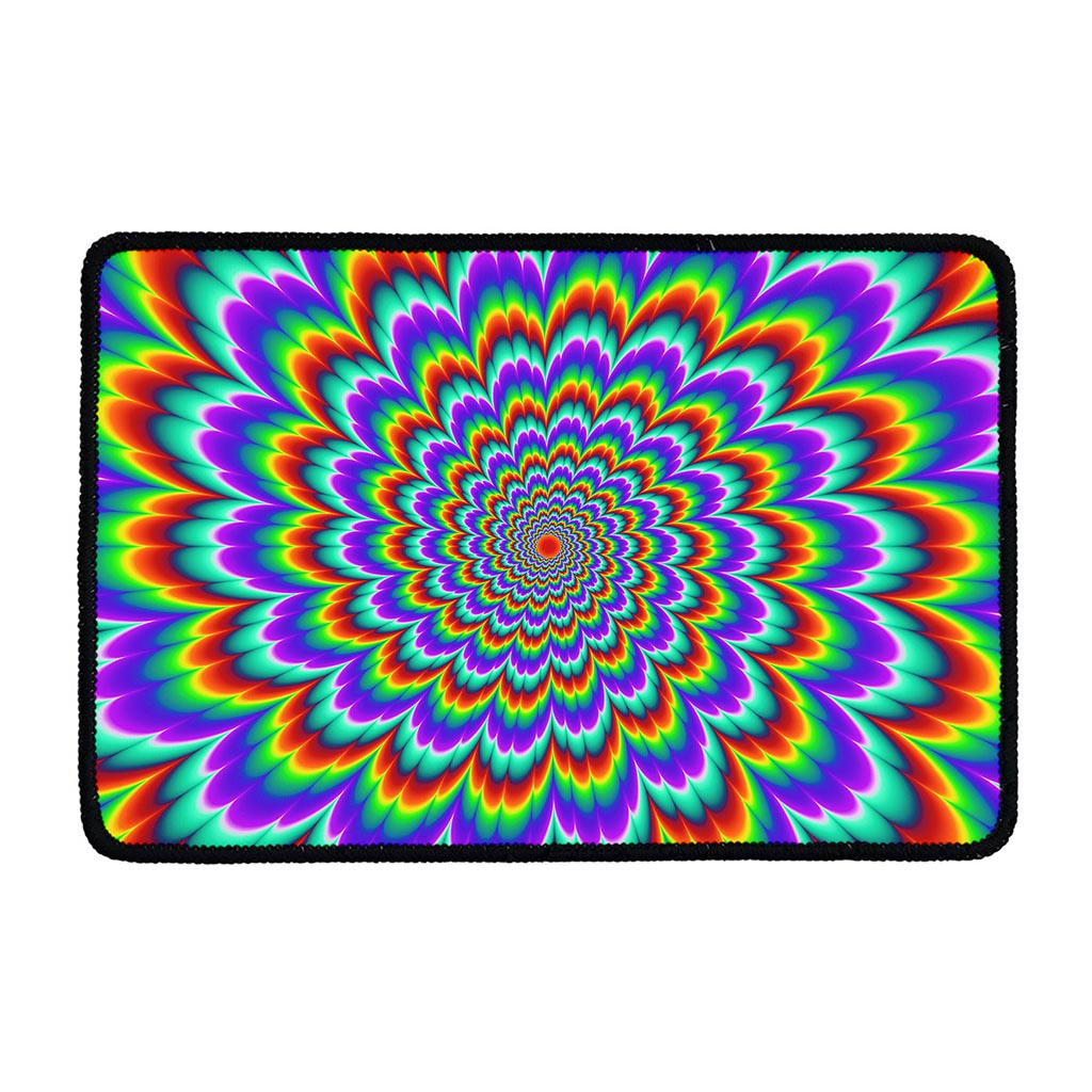 Psychedelic Expansion Optical Illusion Kitchen Mat