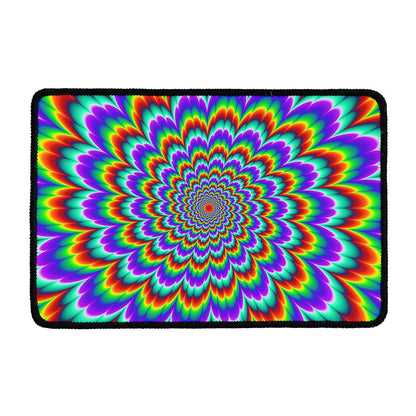 Psychedelic Expansion Optical Illusion Kitchen Mat