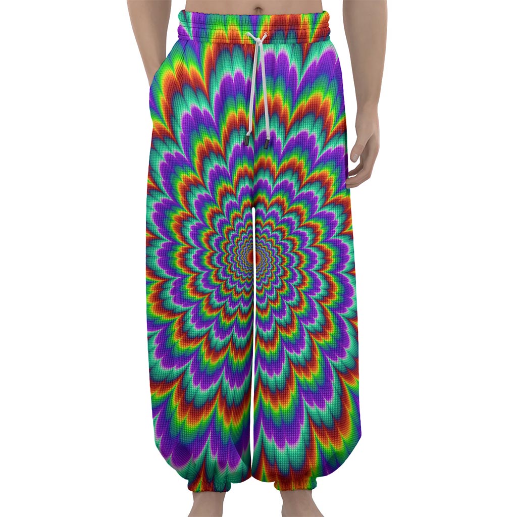 Psychedelic Expansion Optical Illusion Lantern Pants
