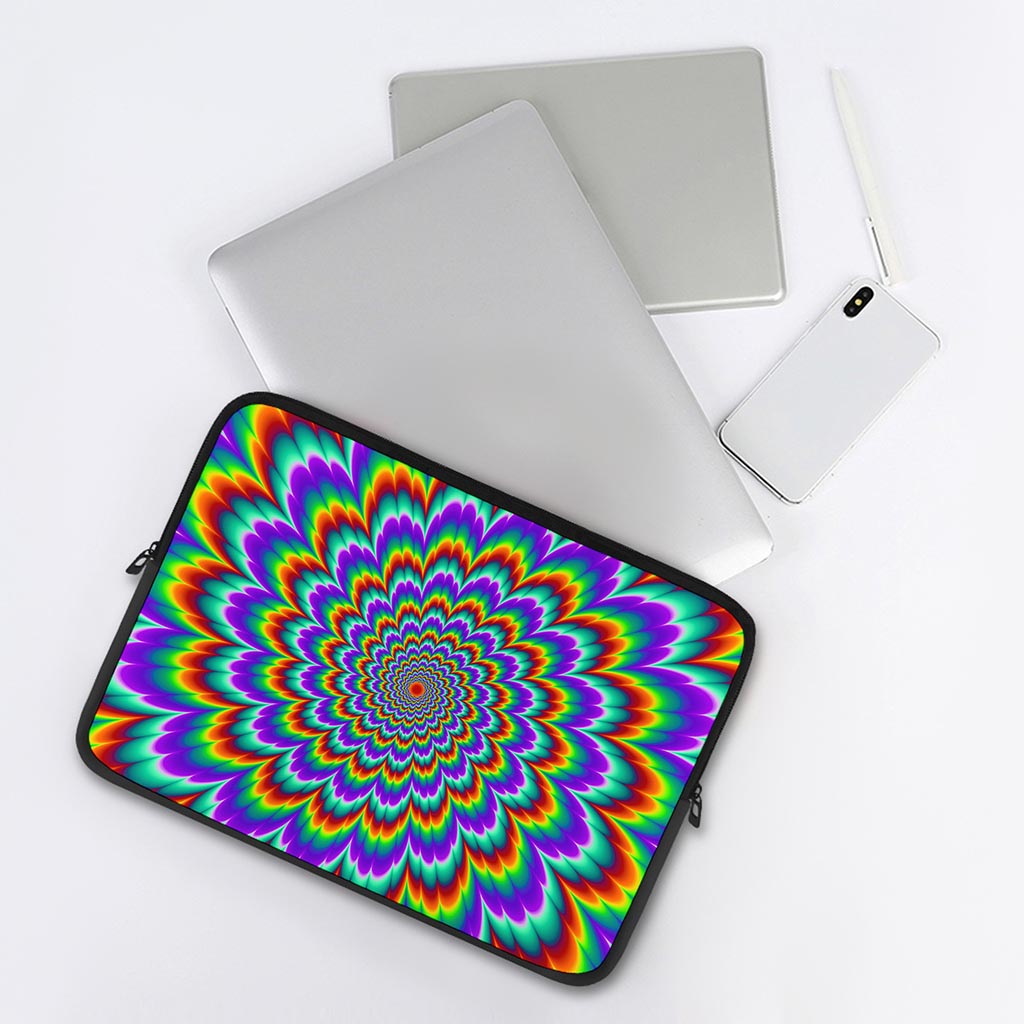 Psychedelic Expansion Optical Illusion Laptop Sleeve