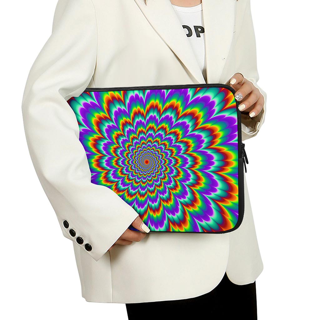 Psychedelic Expansion Optical Illusion Laptop Sleeve