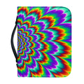 Psychedelic Expansion Optical Illusion Leather Bible Cover