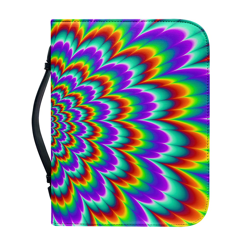 Psychedelic Expansion Optical Illusion Leather Bible Cover
