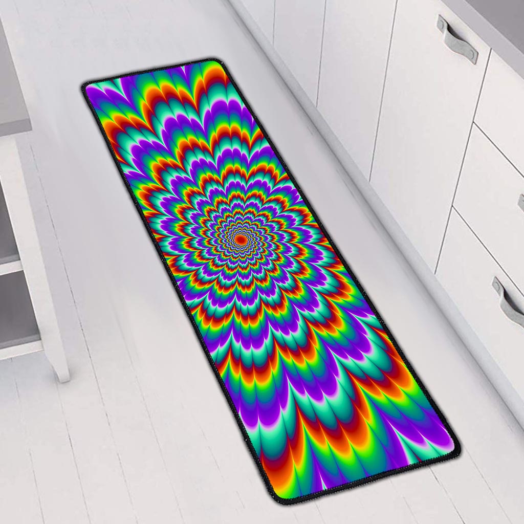 Psychedelic Expansion Optical Illusion Long Kitchen Mat