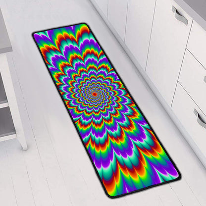 Psychedelic Expansion Optical Illusion Long Kitchen Mat