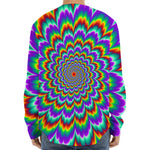 Psychedelic Expansion Optical Illusion Long Sleeve Baseball Jersey