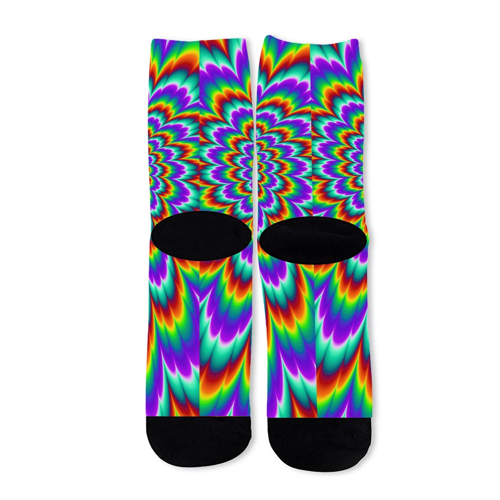 Psychedelic Expansion Optical Illusion Long Socks