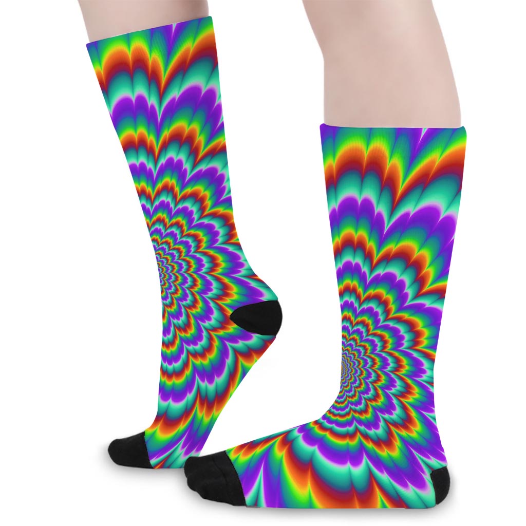 Psychedelic Expansion Optical Illusion Long Socks