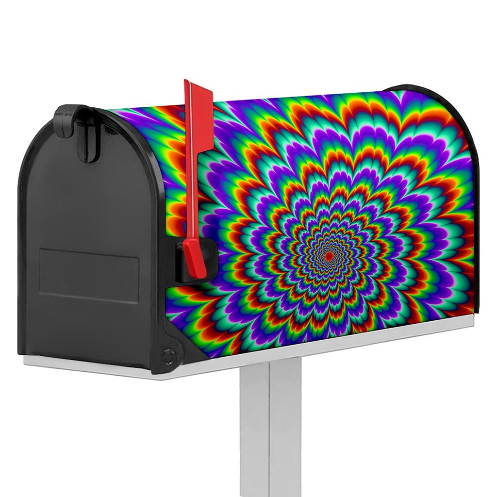 Psychedelic Expansion Optical Illusion Mailbox Cover