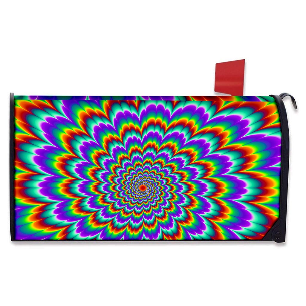 Psychedelic Expansion Optical Illusion Mailbox Cover