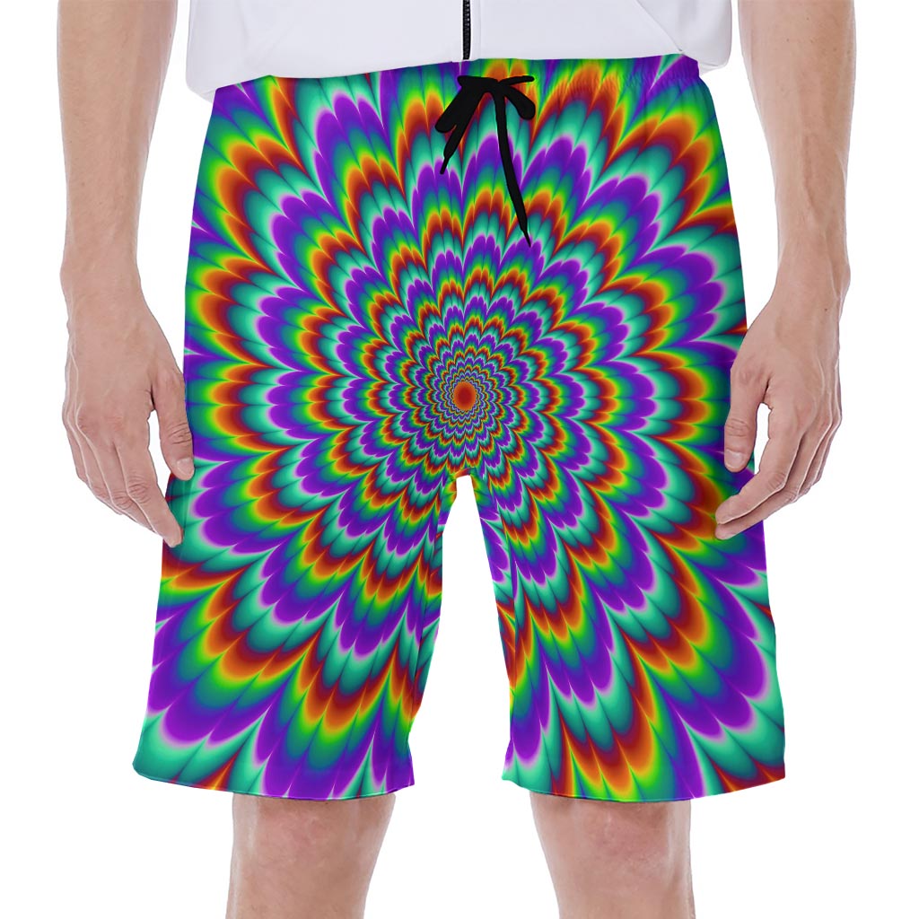 Psychedelic Expansion Optical Illusion Men's Beach Shorts