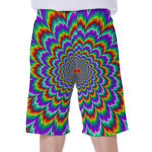 Psychedelic Expansion Optical Illusion Men's Beach Shorts