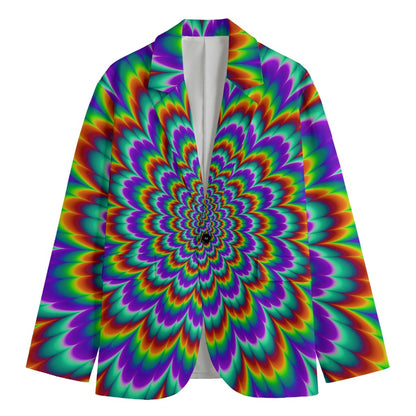 Psychedelic Expansion Optical Illusion Men's Blazer