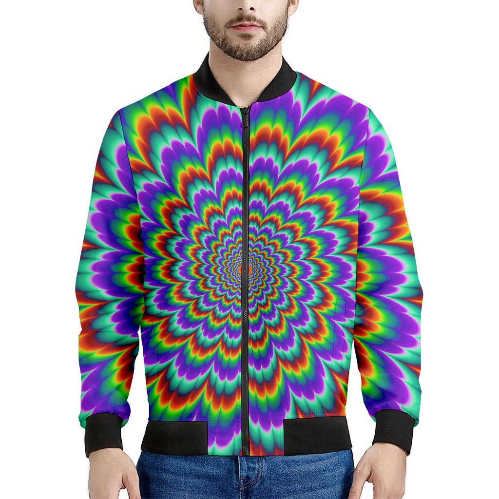 Psychedelic Expansion Optical Illusion Men's Bomber Jacket