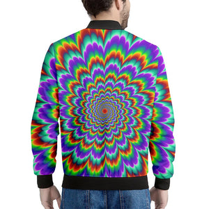 Psychedelic Expansion Optical Illusion Men's Bomber Jacket