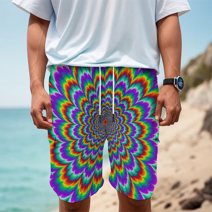 Psychedelic Expansion Optical Illusion Men's Cargo Shorts