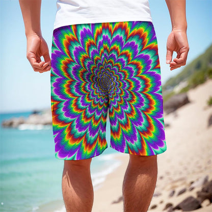 Psychedelic Expansion Optical Illusion Men's Cargo Shorts
