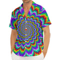 Psychedelic Expansion Optical Illusion Men's Deep V-Neck Shirt