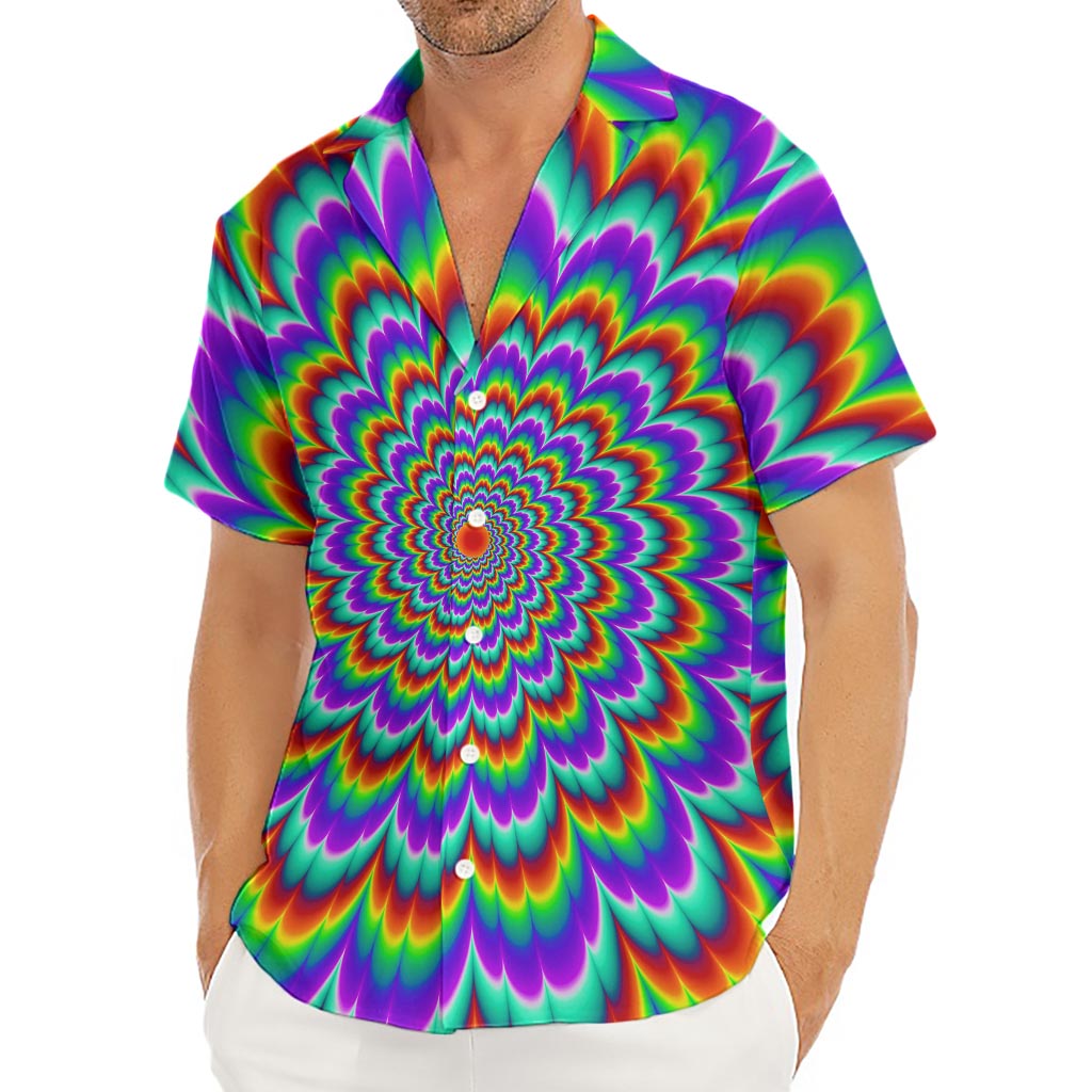 Psychedelic Expansion Optical Illusion Men's Deep V-Neck Shirt