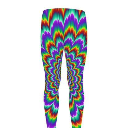 Psychedelic Expansion Optical Illusion Men's leggings