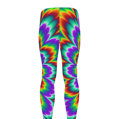 Psychedelic Expansion Optical Illusion Men's leggings