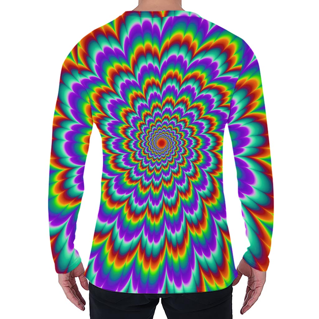 Psychedelic Expansion Optical Illusion Men's Long Sleeve T-Shirt