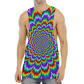 Psychedelic Expansion Optical Illusion Men's Muscle Tank Top