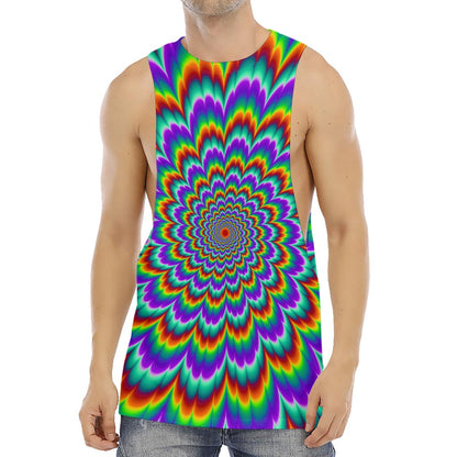 Psychedelic Expansion Optical Illusion Men's Muscle Tank Top
