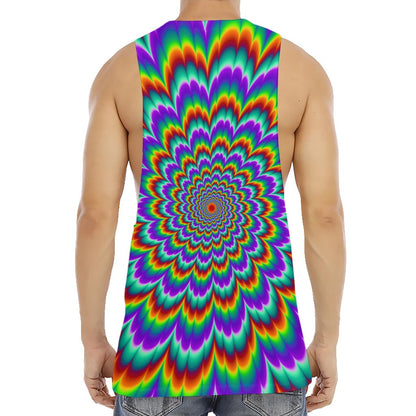 Psychedelic Expansion Optical Illusion Men's Muscle Tank Top