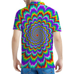 Psychedelic Expansion Optical Illusion Men's Polo Shirt