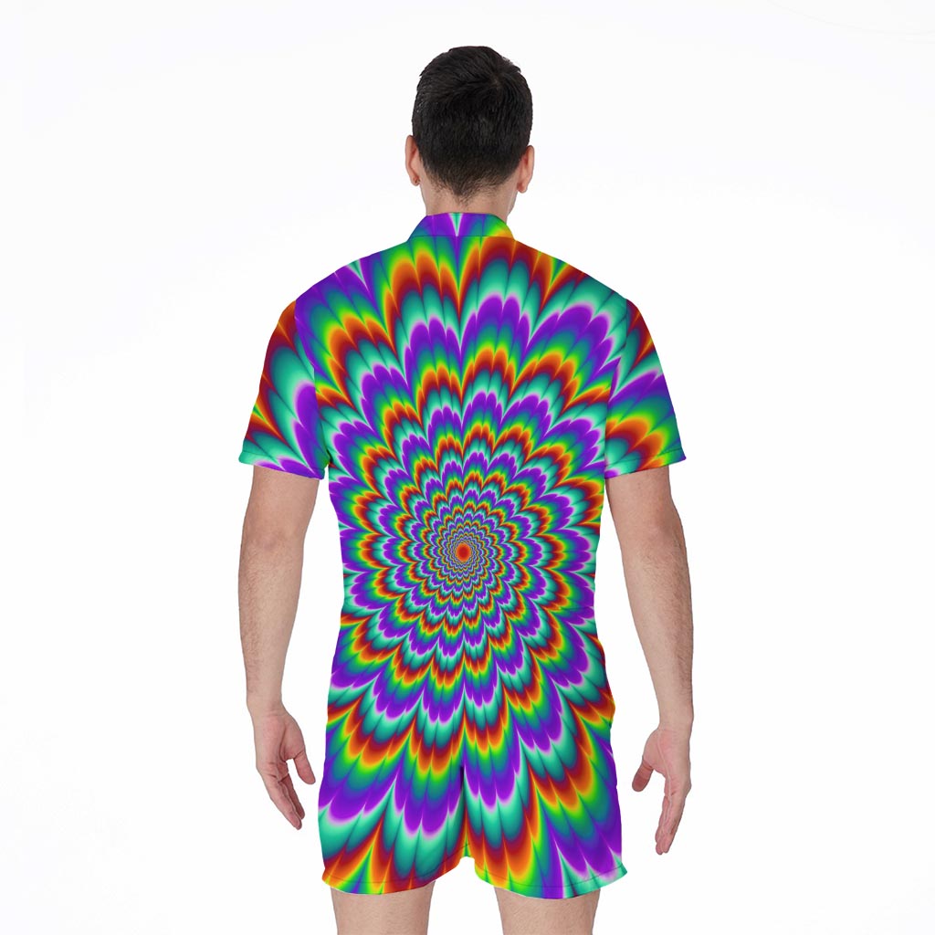 Psychedelic Expansion Optical Illusion Men's Rompers
