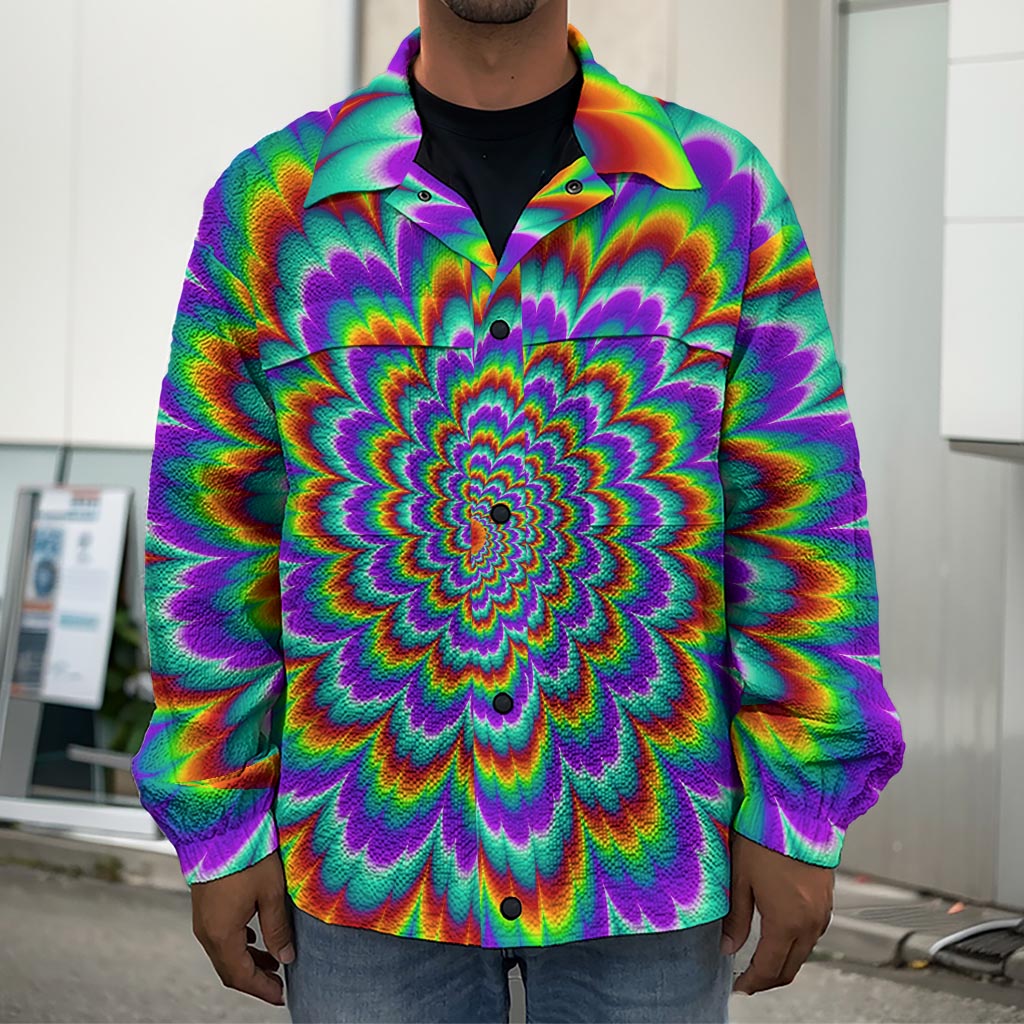 Psychedelic Expansion Optical Illusion Men's Shirt Jacket